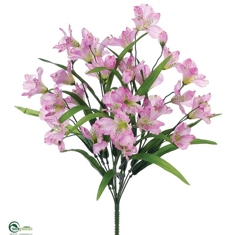Silk Plants Direct Alstroemeria Bush – Lavender – Pack of 12 Lavender