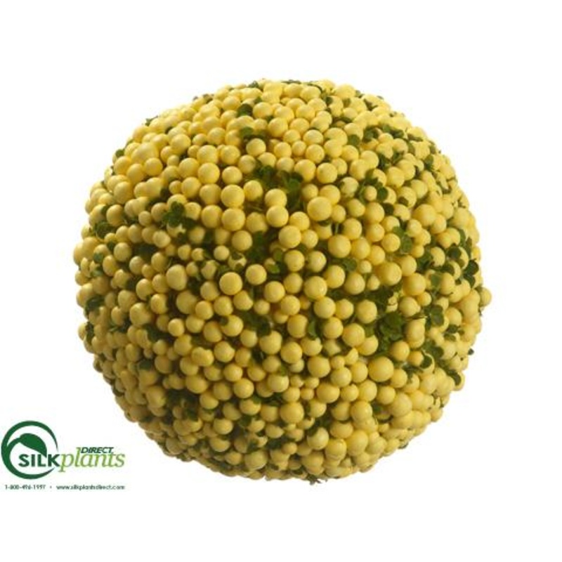 Silk Plants Direct Berry Orb – Yellow Green – Pack of 6 Yellow Green