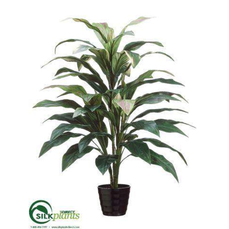 Silk Plants Direct Cordyline Plant – Green Burgundy – Pack of 4 Green Burgundy