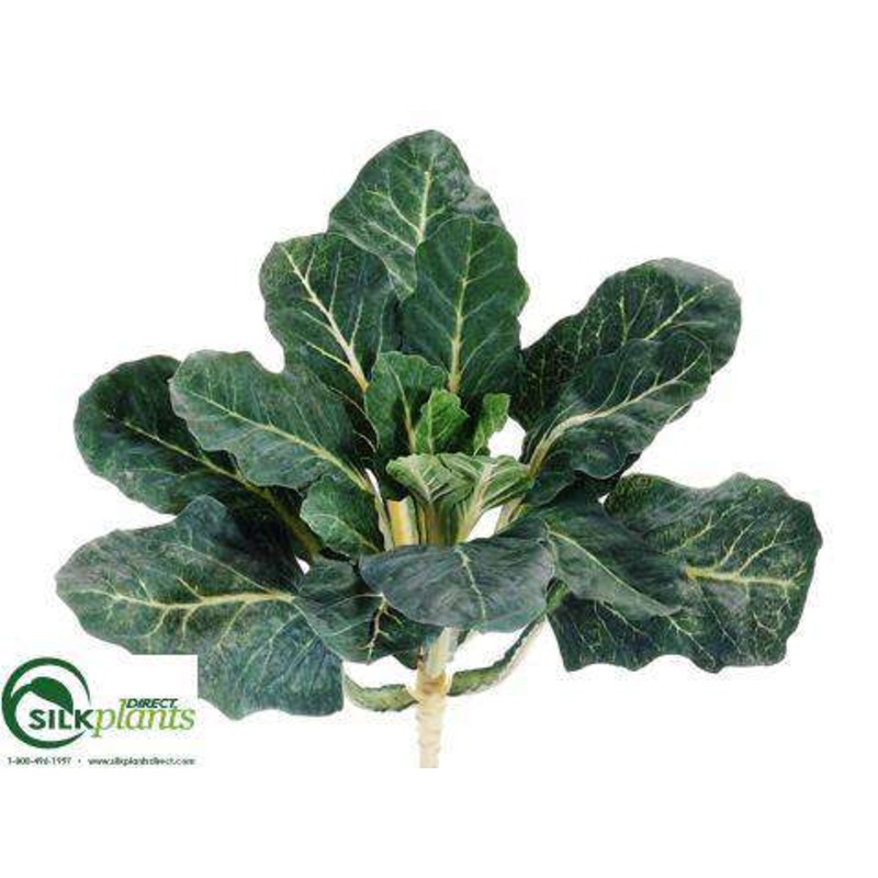 Silk Plants Direct Rhubarb Bush – Green White – Pack of 6 Green White
