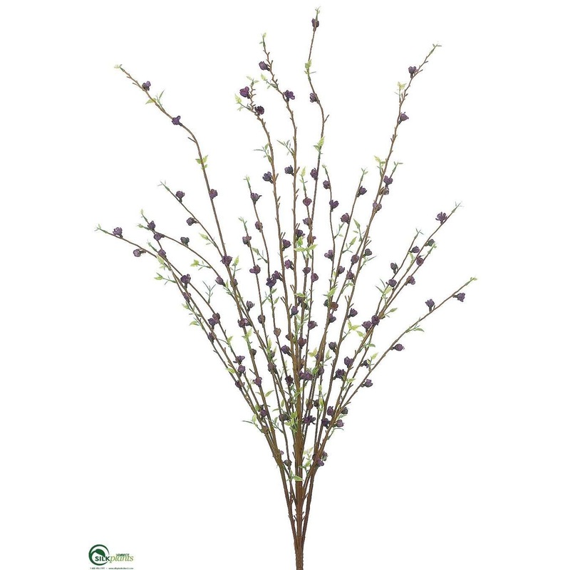 Silk Plants Direct Wild Blossom Bush – Lavender – Pack of 6 Lavender