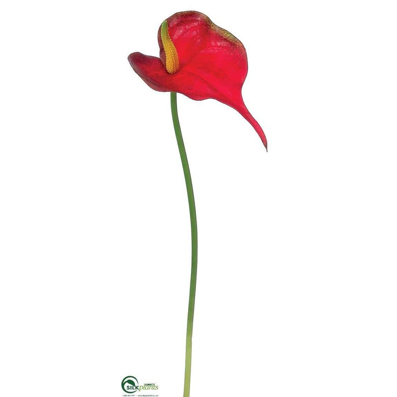 Silk Plants Direct Anthurium Spray – Red – Pack of 12 Red