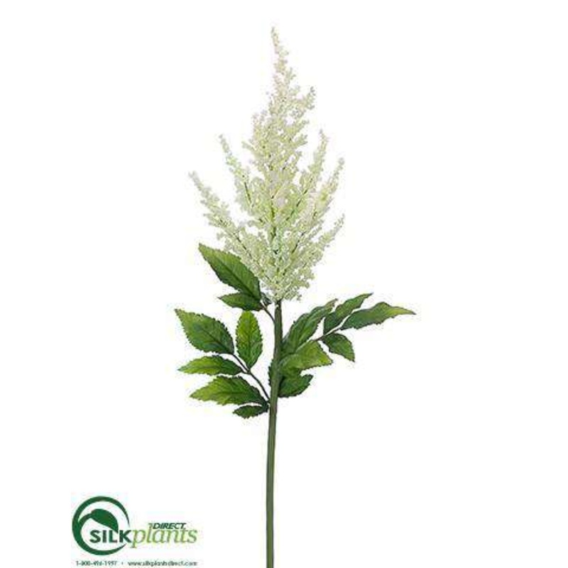 Silk Plants Direct Astilbe Spray – White – Pack of 12 White