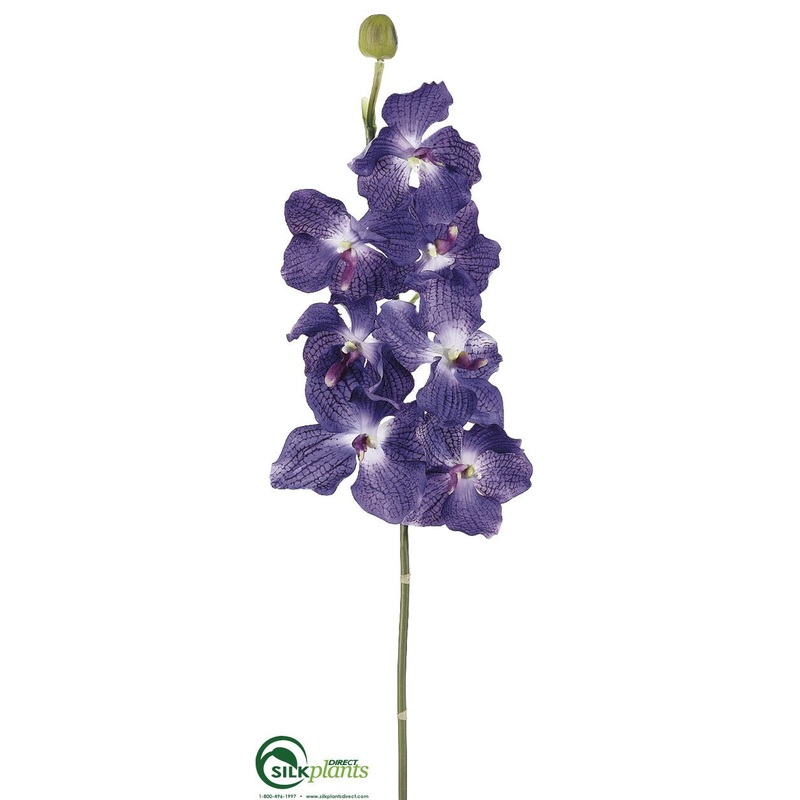 Silk Plants Direct Vanda Orchid Spray – Purple – Pack of 6 Purple