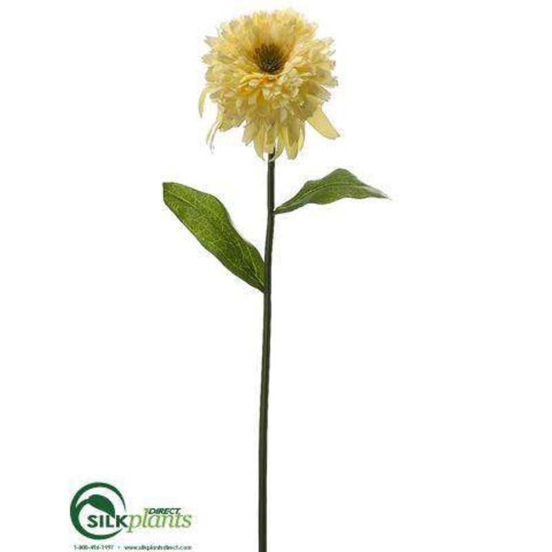 Silk Plants Direct Zinnia Spray – Yellow Soft – Pack of 12 Yellow Soft