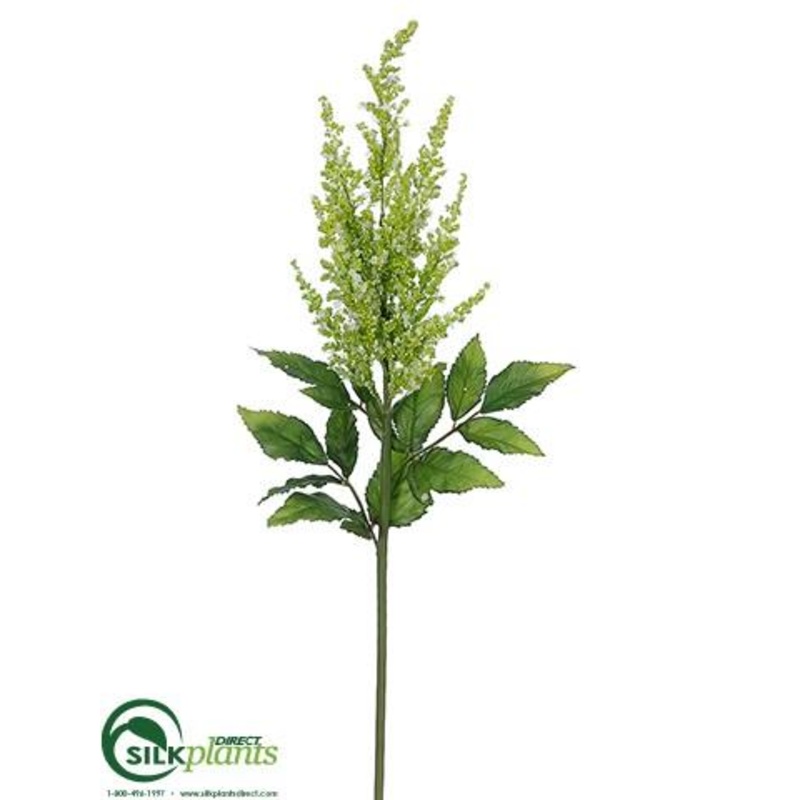 Silk Plants Direct Astilbe Spray – Green White – Pack of 12 Green White