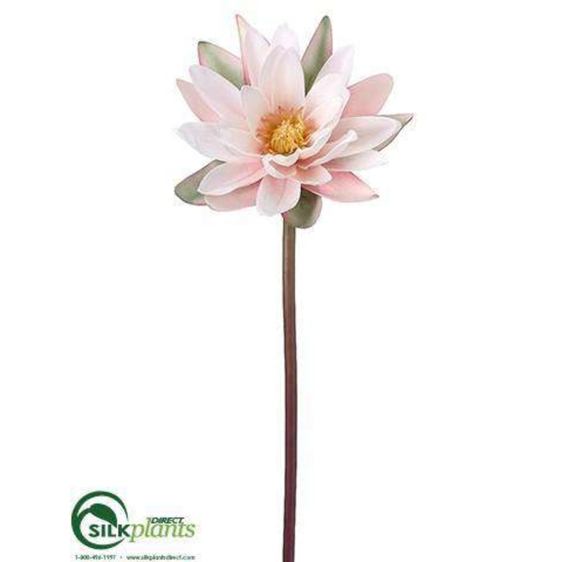Silk Plants Direct Water Lily Spray – Ivory Pink – Pack of 8 Ivory Pink