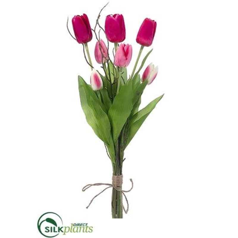 Silk Plants Direct Tulip, Twig Bundle – Beauty – Pack of 12 Beauty