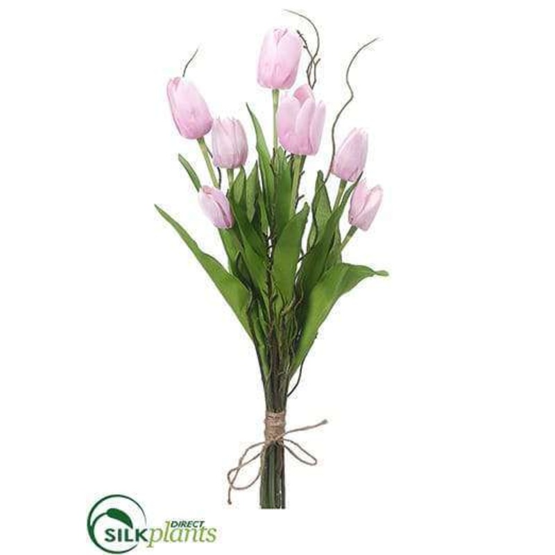 Silk Plants Direct Tulip, Twig Bundle – Pink Soft – Pack of 12 Pink Soft