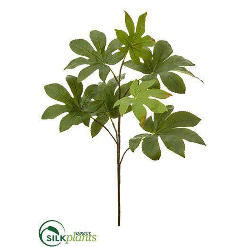 Silk Plants Direct Aralia Leaf Spray – Green – Pack of 12 Green