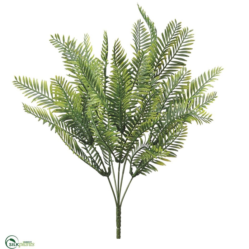 Silk Plants Direct Woodland Fern Bush – Green – Pack of 6 Green
