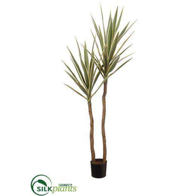 Silk Plants Direct Yucca Tree – Green Cream – Pack of 2 Green Cream