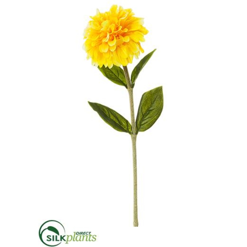 Silk Plants Direct Zinnia Spray – Yellow – Pack of 12 Yellow