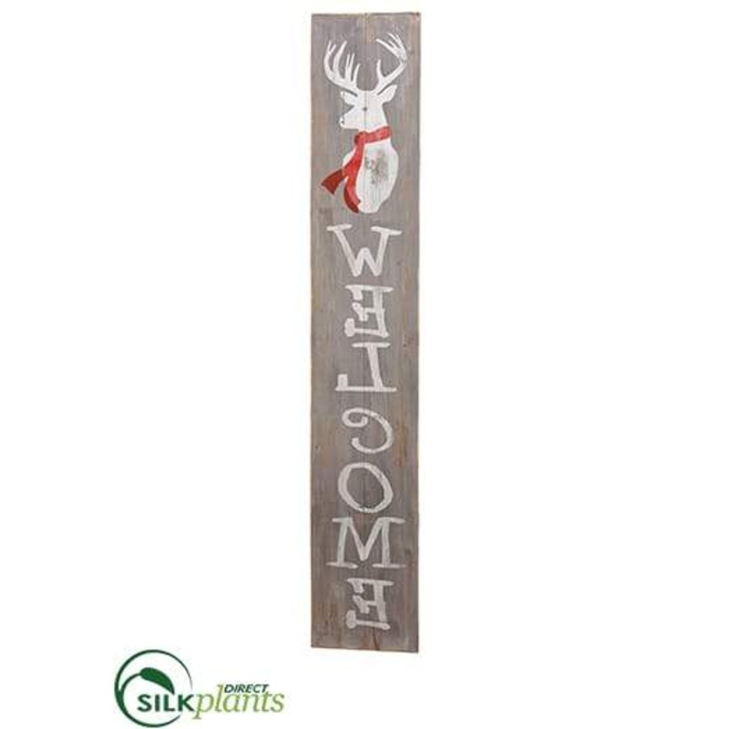 Silk Plants Direct Wood Welcome D?cor – White Natural – Pack of 6 White Natural