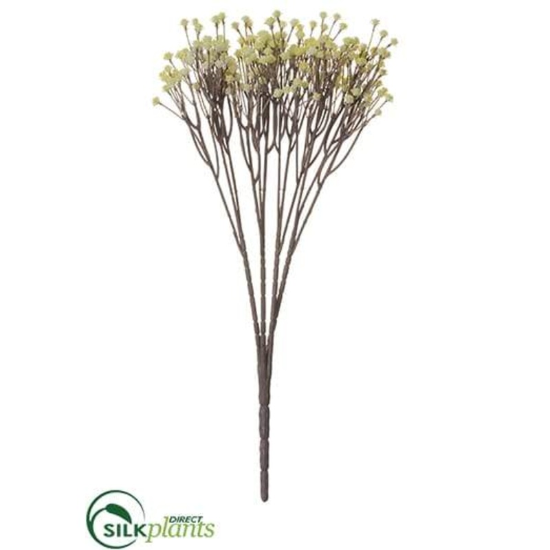 Silk Plants Direct Baby’s Breath Bush – Cream – Pack of 12 Cream