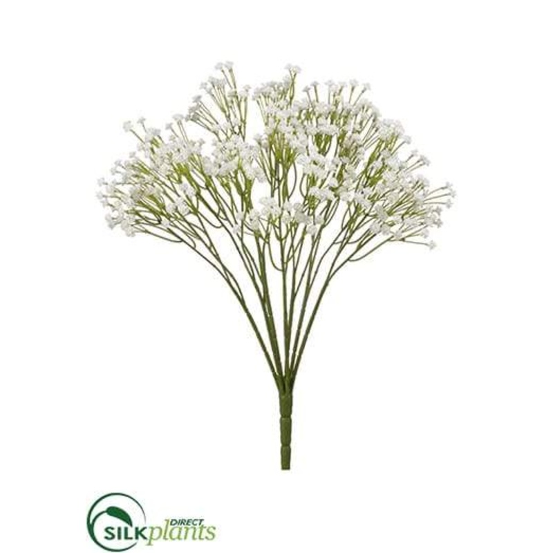 Silk Plants Direct Baby’s Breath Bush – White – Pack of 24 White