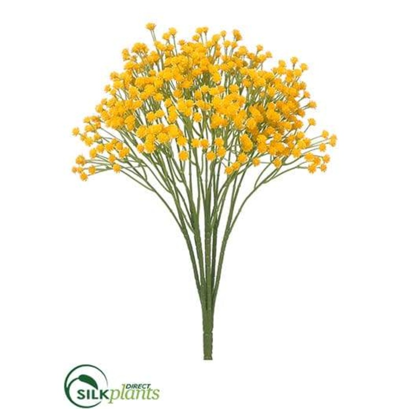Silk Plants Direct Baby’s Breath Bush – Yellow Two Tone – Pack of 24 Yellow Two Tone