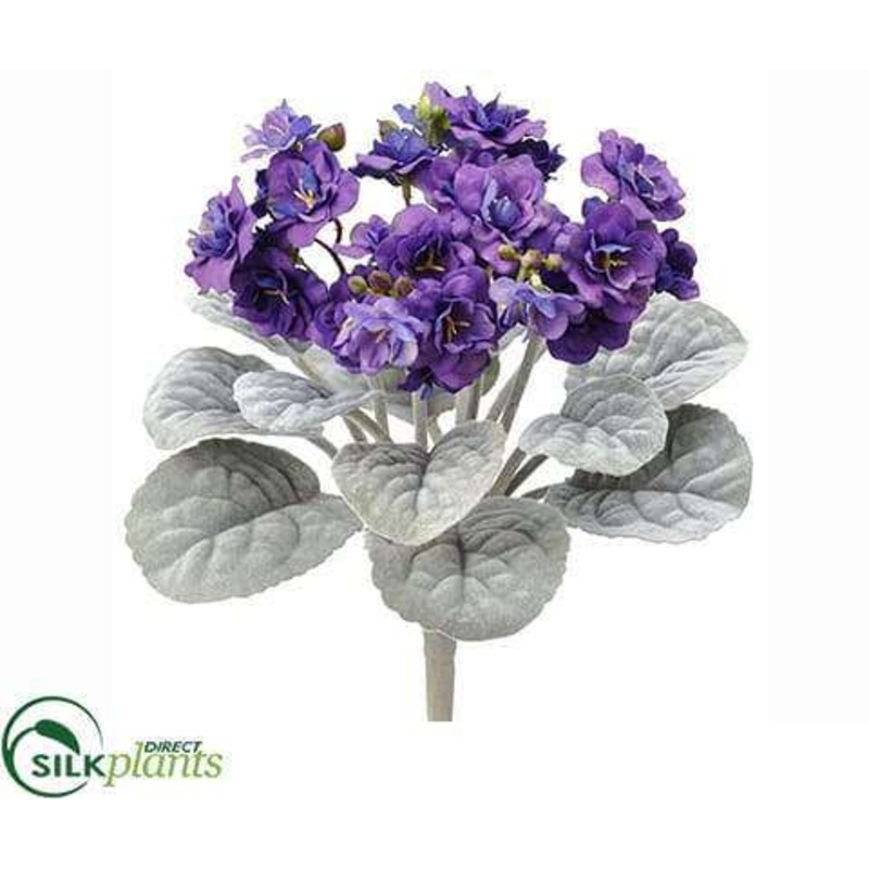 Silk Plants Direct African Violet Bush – Purple – Pack of 24 Purple