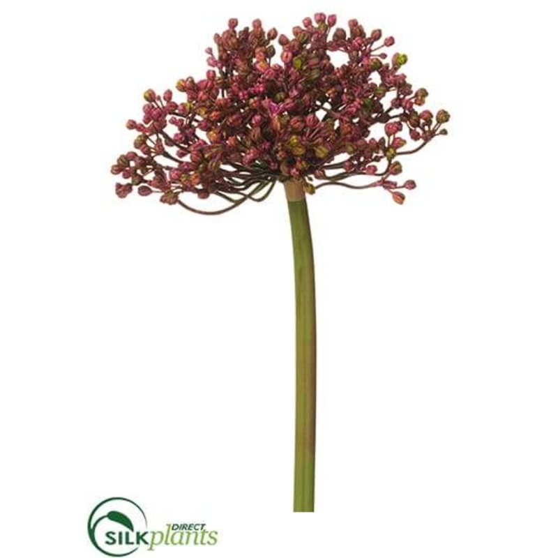 Silk Plants Direct Allium Bud Spray – Mauve Green – Pack of 12 Mauve Green