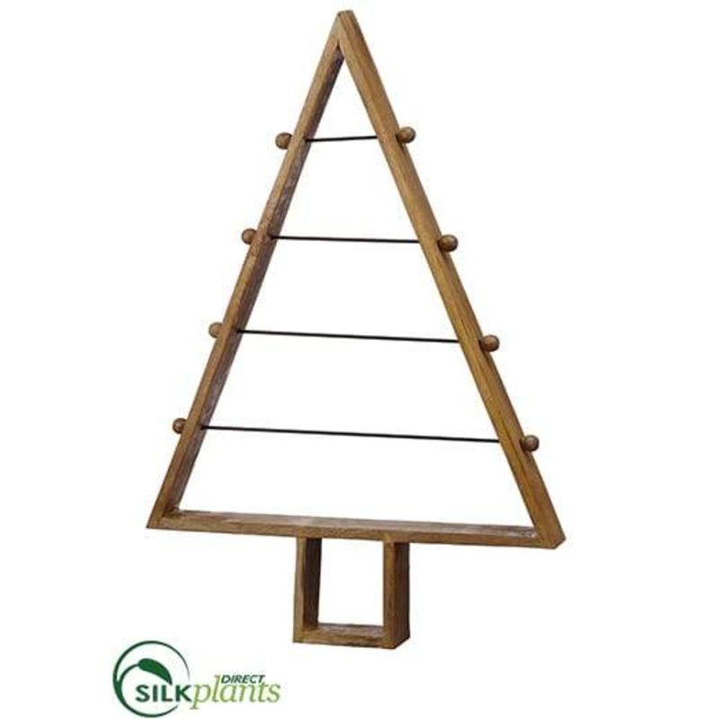 Silk Plants Direct Wood Tree Ornament Wall Shelf – Brown – Pack of 2 Brown
