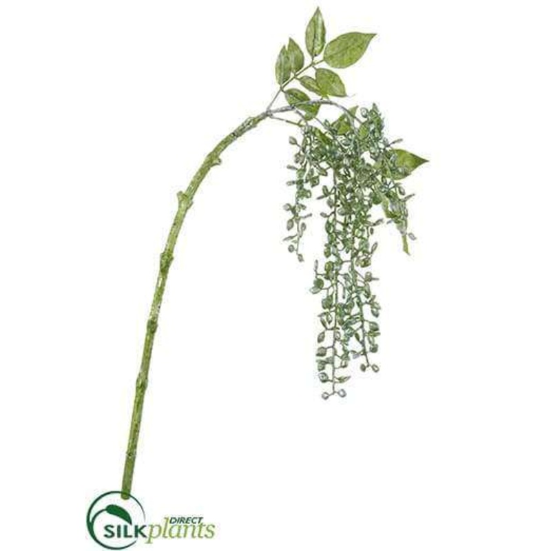 Silk Plants Direct Woodbine Tree Berry Spray – Green Metallic – Pack of 24 Green Metallic