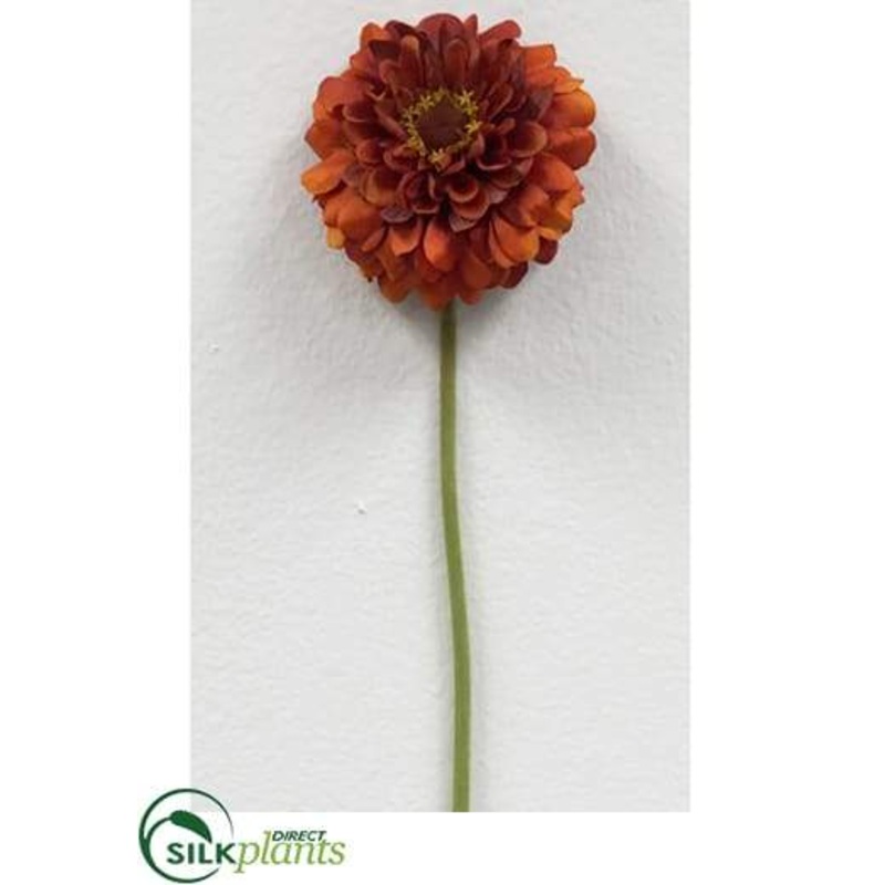 Silk Plants Direct Zinnia Stem – Brick – Pack of 12 Brick
