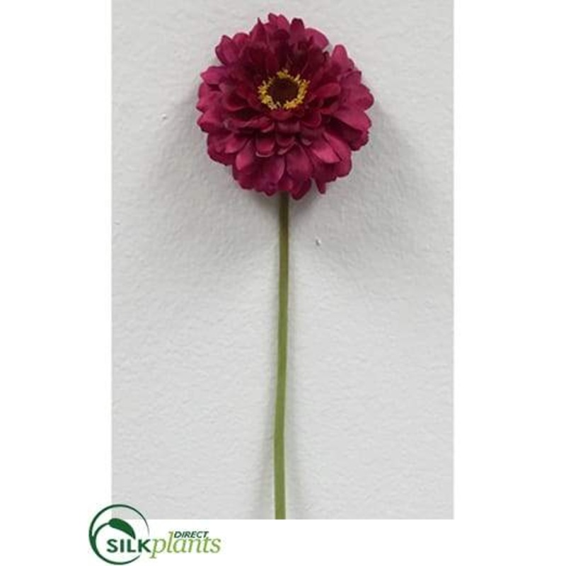 Silk Plants Direct Zinnia Stem – Fuchsia – Pack of 12 Brick