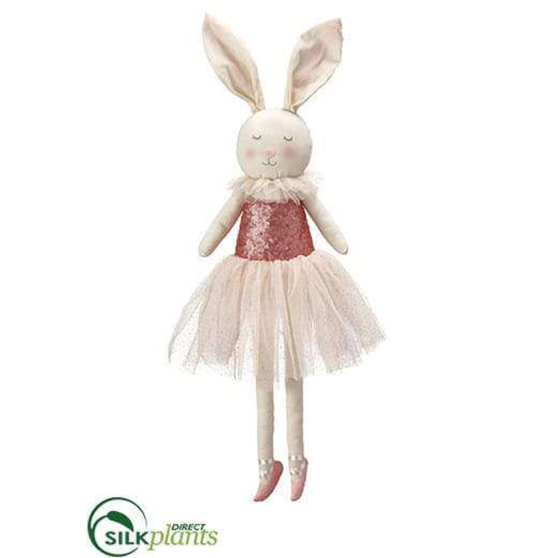 Silk Plants Direct Ballerina Bunny – Cream Pink – Pack of 4 Cream Pink