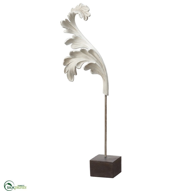 Silk Plants Direct Acanthus Decor Table Top – Beige  – Pack of 1 Beige