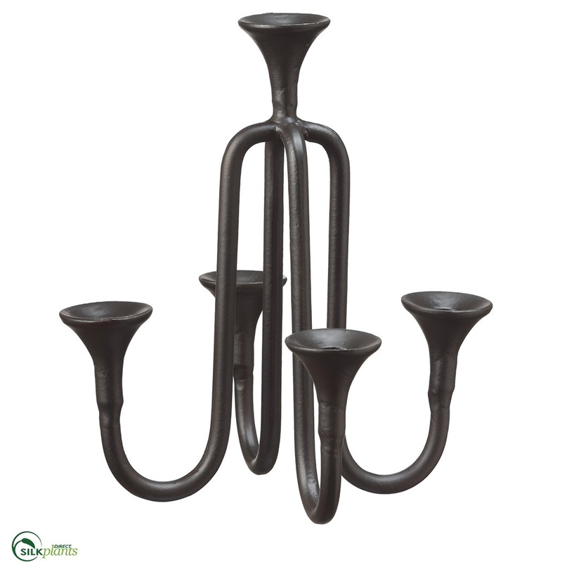 Silk Plants Direct Aluminum Candleholder – Bronze – Pack of 1 Bronze