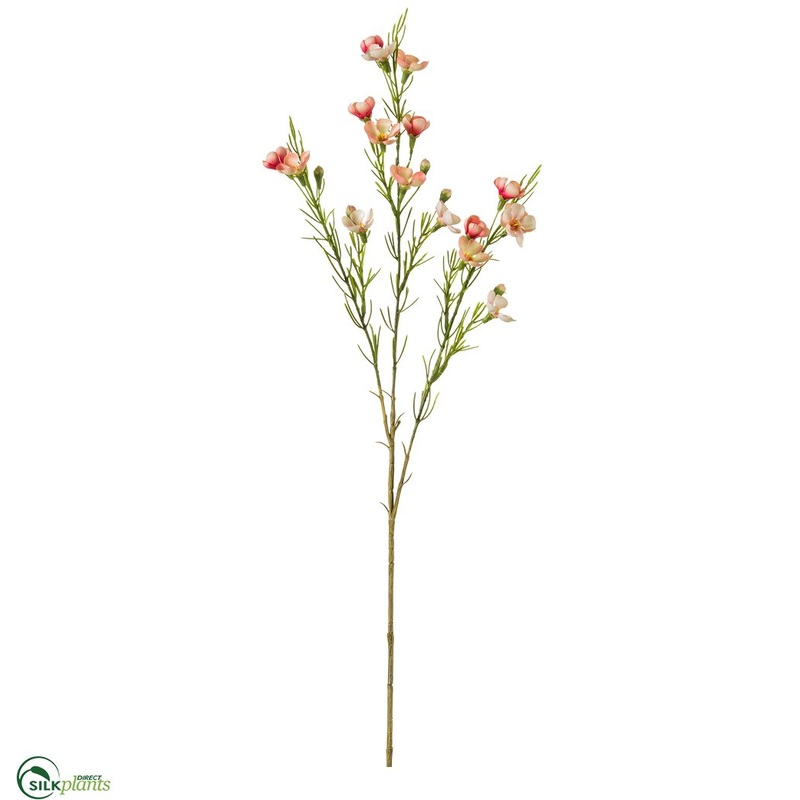 Silk Plants Direct Waxflower Spray – Pink Light – Pack of 12 Pink Light
