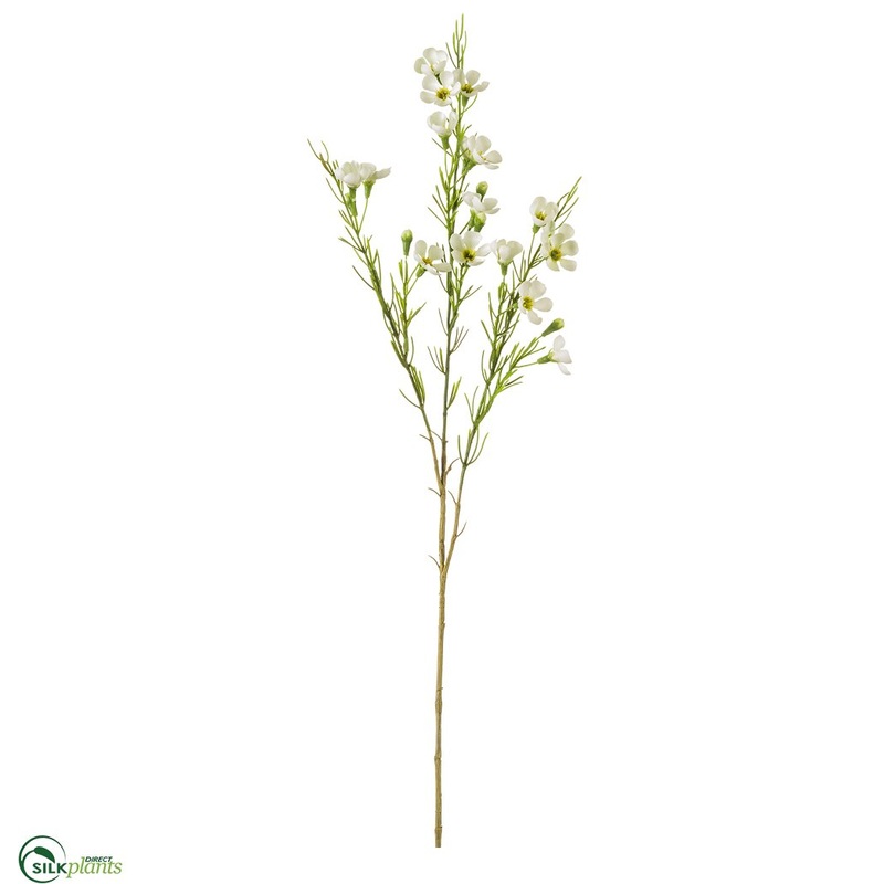 Silk Plants Direct Waxflower Spray – White – Pack of 12 White
