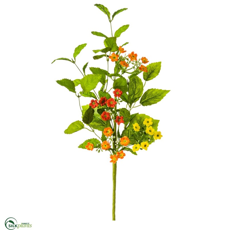 Silk Plants Direct Wildflower Spray – Orange Red – Pack of 12 Orange Red