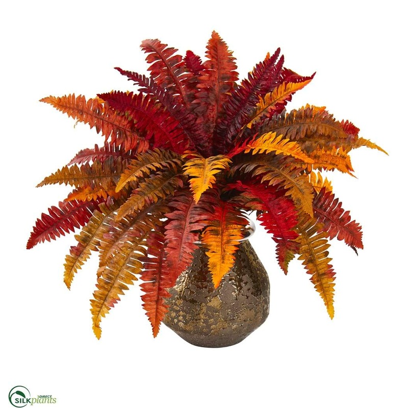 Silk Plants Direct Autumn Boston Fern Artificial Plant – Pack of 1 Default Title