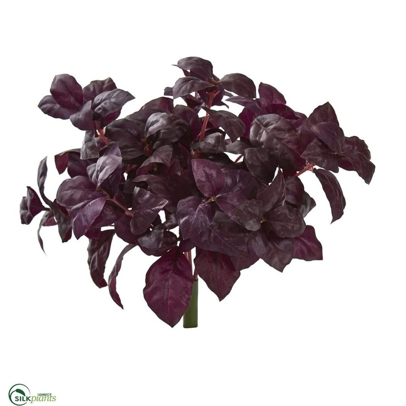 Silk Plants Direct Basil Artificial Plant – Burgundy – Pack of 6 Burgundy