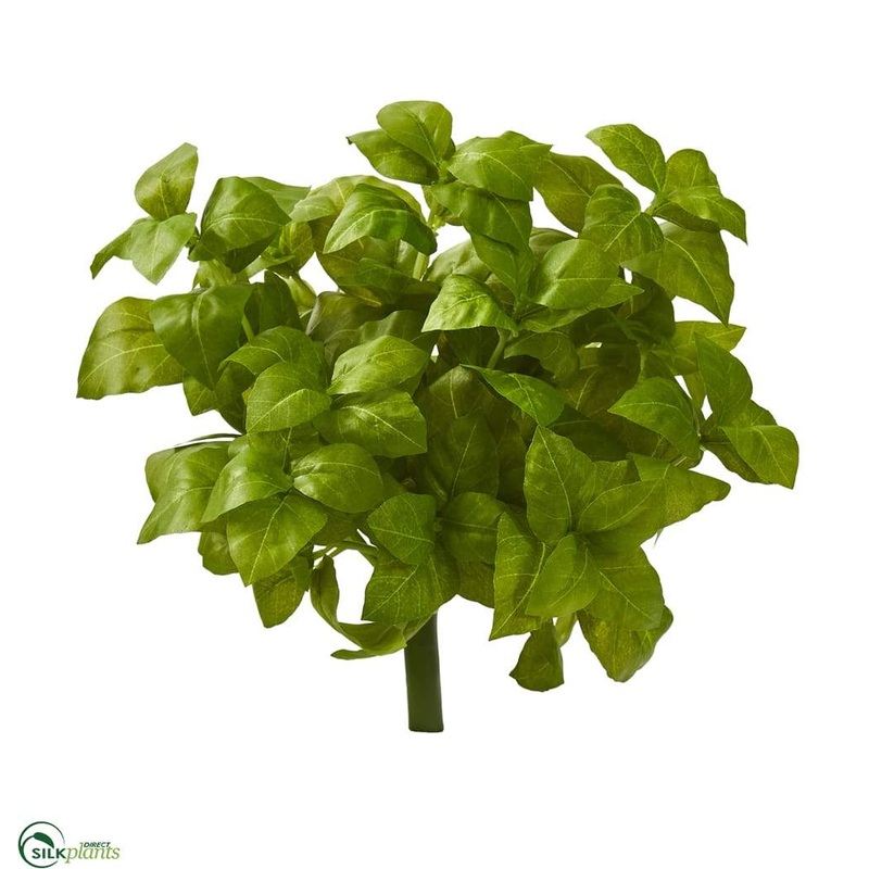 Silk Plants Direct Basil Artificial Plant – Green – Pack of 6 Green