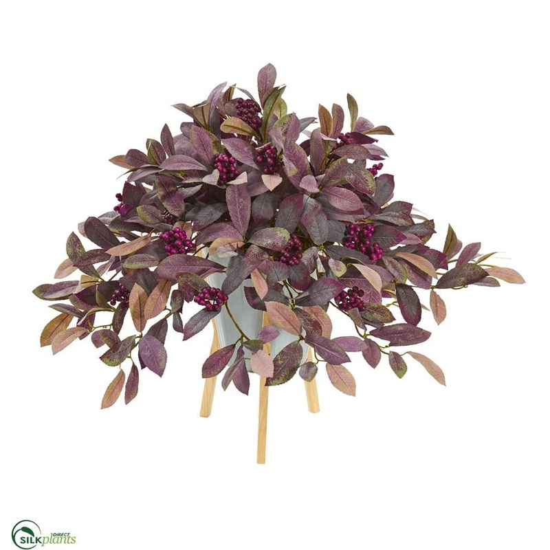 Silk Plants Direct Fall Laurel with Berries Artificial Plant – Pack of 1 Default Title