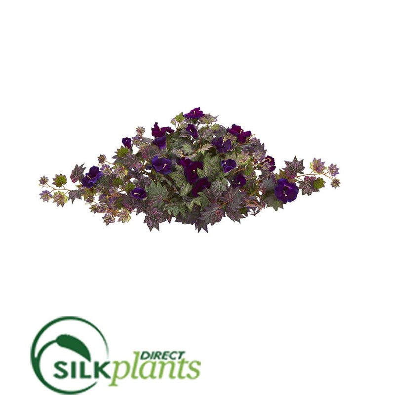 Silk Plants Direct Gloxinia Artificial Ledge Plant – Pack of 1 Default Title