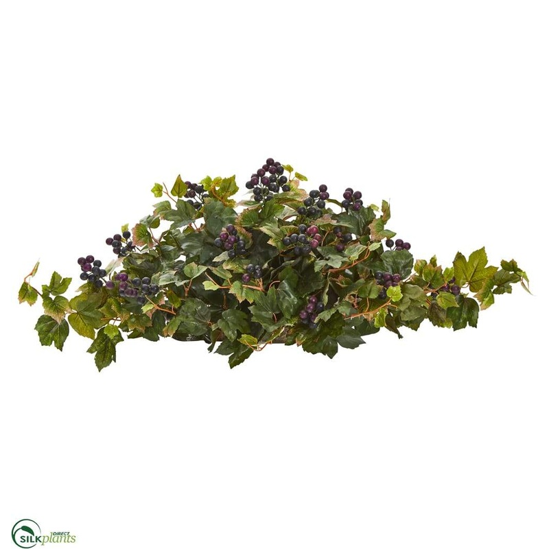Silk Plants Direct Grape Leaf Artificial Ledge Plant – Pack of 1 Default Title