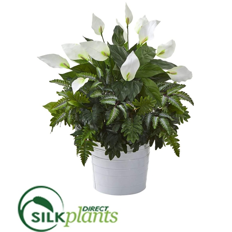 Silk Plants Direct Mixed Spathiphyllum Artificial Plant – Pack of 1 Default Title