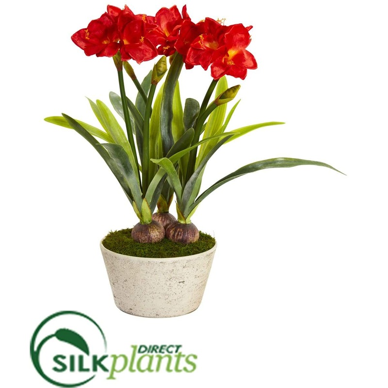 Silk Plants Direct Amaryllis Artificial Plant – Pack of 1 Default Title