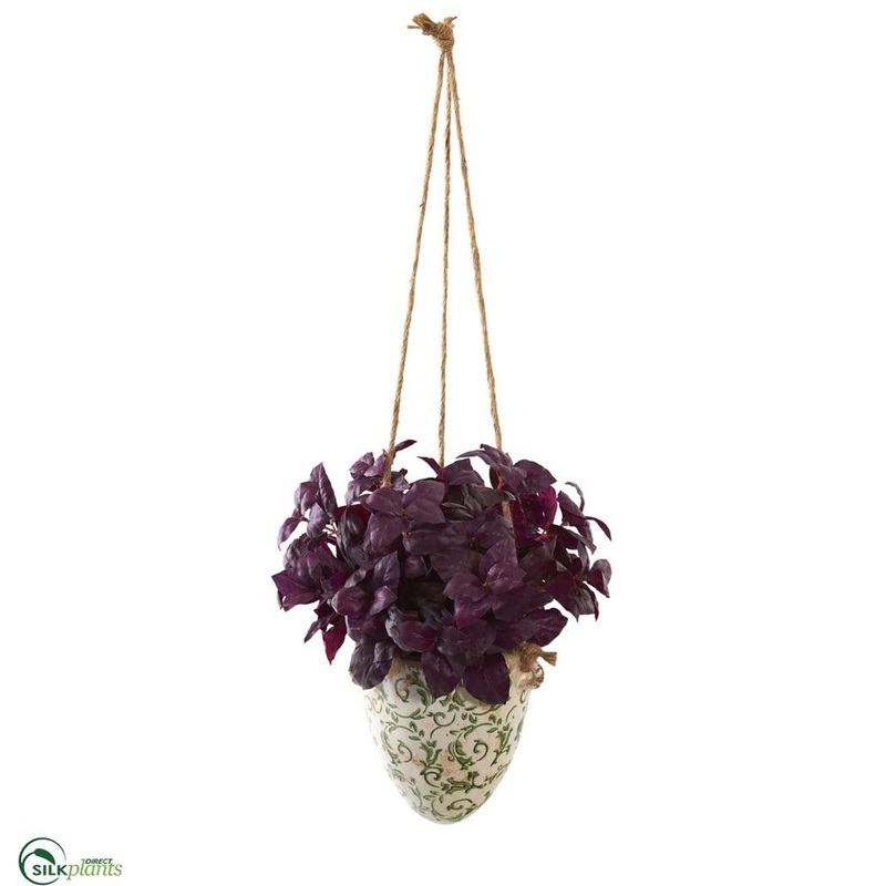 Silk Plants Direct Basil Artificial Plant – Burgundy – Pack of 1 Burgundy