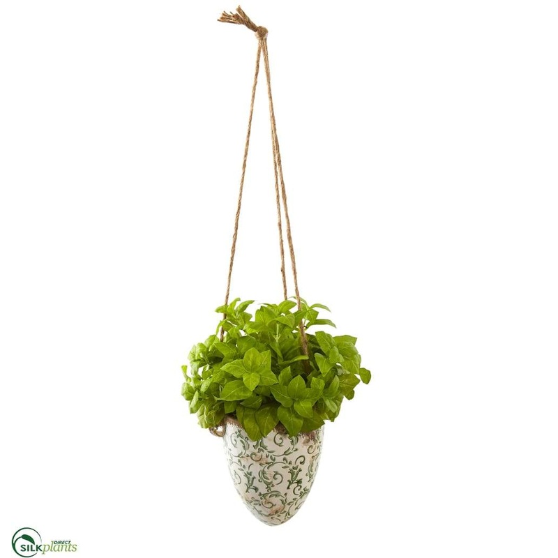 Silk Plants Direct Basil Artificial Plant – Green – Pack of 1 Green