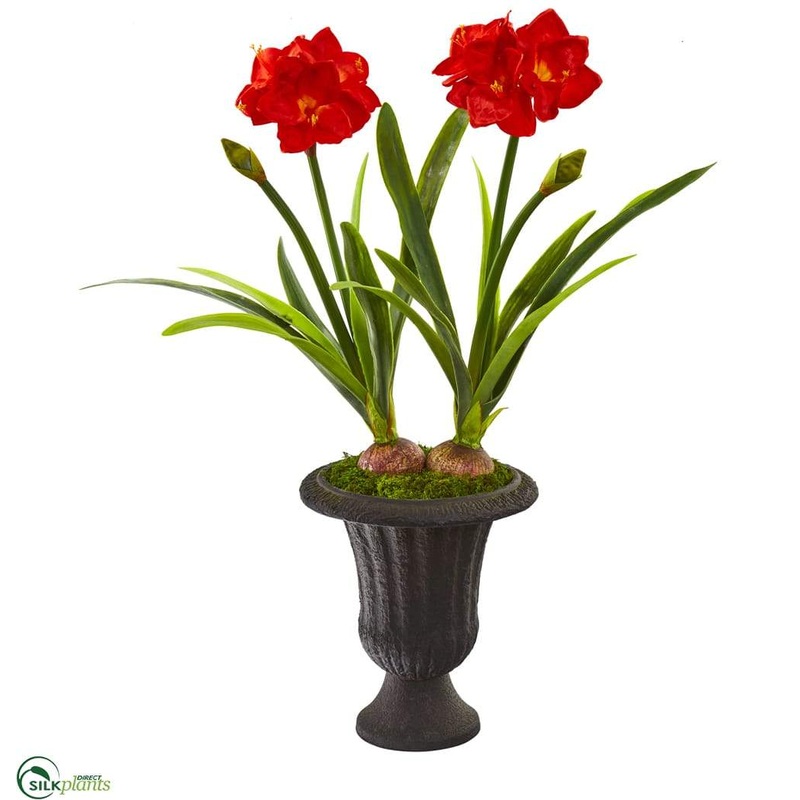 Silk Plants Direct Double Amaryllis Artificial Plant – Pack of 1 Default Title