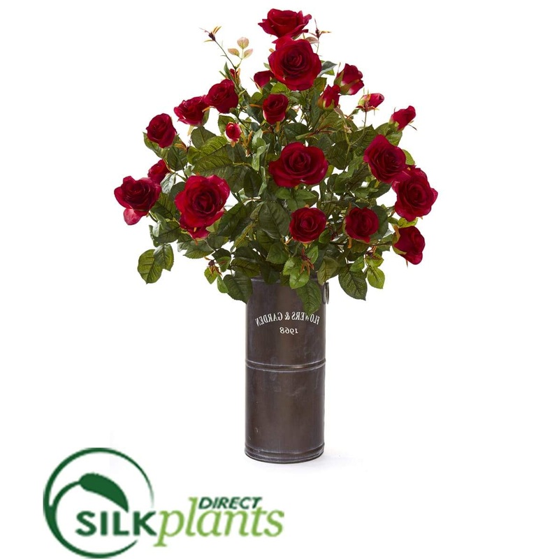 Silk Plants Direct Garden Rose Artificial Plant – Red – Pack of 1 Red