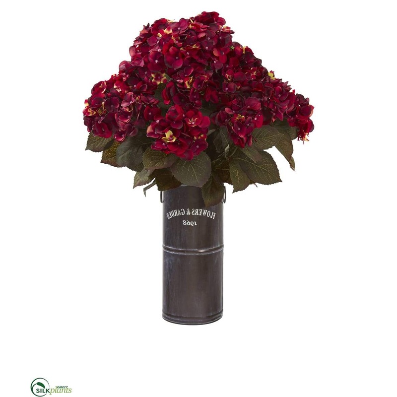Silk Plants Direct Hydrangea Artificial Plant – Rust – Pack of 1 Rust
