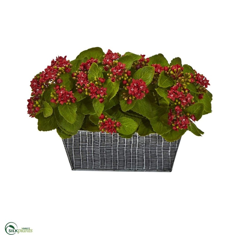 Silk Plants Direct Kalanchoe Artificial Plant – Red – Pack of 1 Red