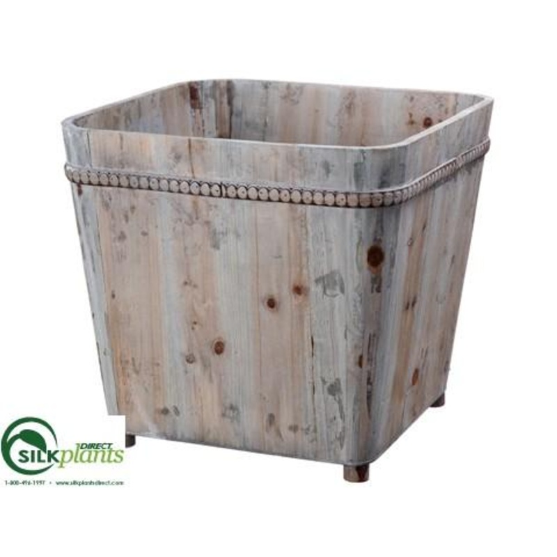 Silk Plants Direct Wood Container – Natural – Pack of 2 Natural