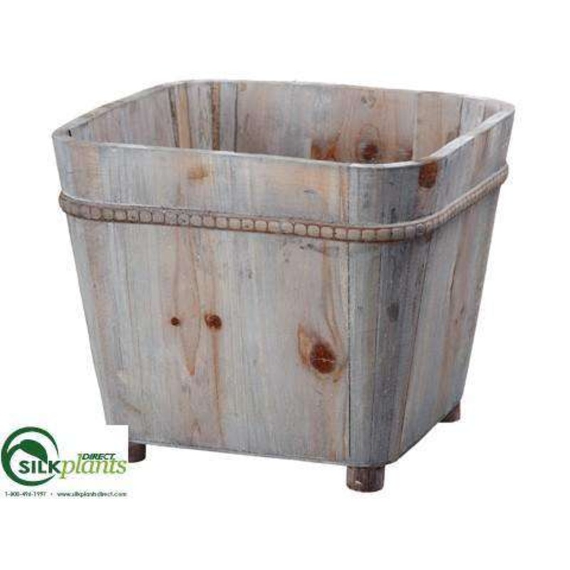 Silk Plants Direct Wood Container – Natural – Pack of 4 Natural