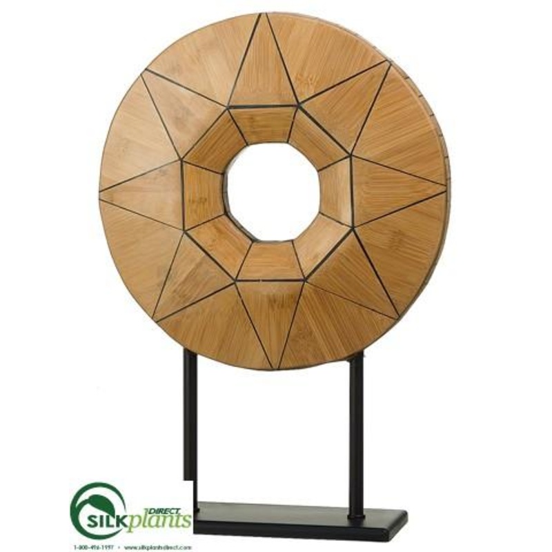 Silk Plants Direct Wood Mosaic Decor Piece – Brown – Pack of 1